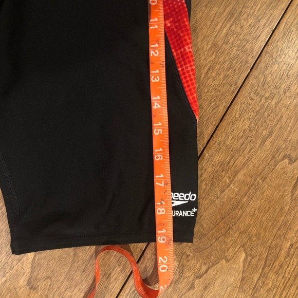 Speedo Endurance Mens shorts size 34 black red compression - Picture 8 of 9